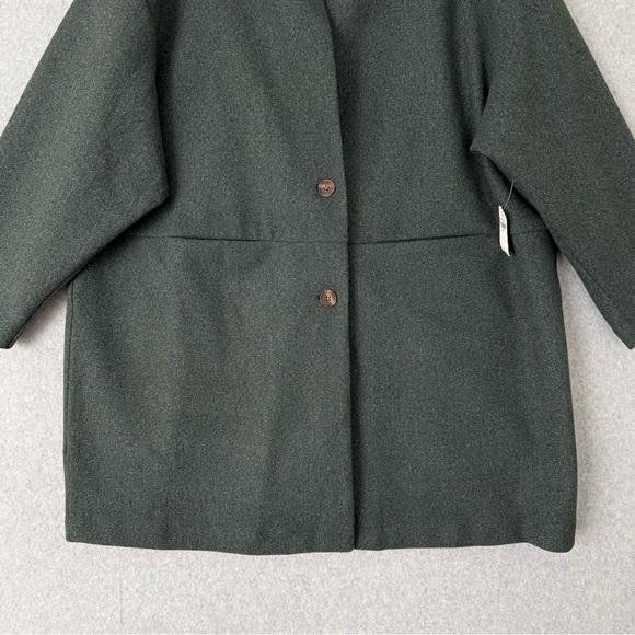 Old Navy Coat Womens XXL Long Line Cardigan Coat Button Front Dark Bottle Green - Picture 5 of 16